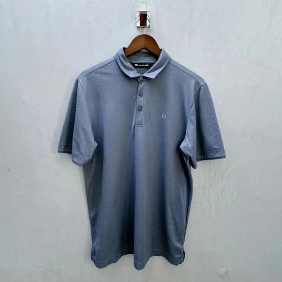 Travis Matthew || Golf Polo in Purple Oxford Knit Color Medium - Picture 1 of 8